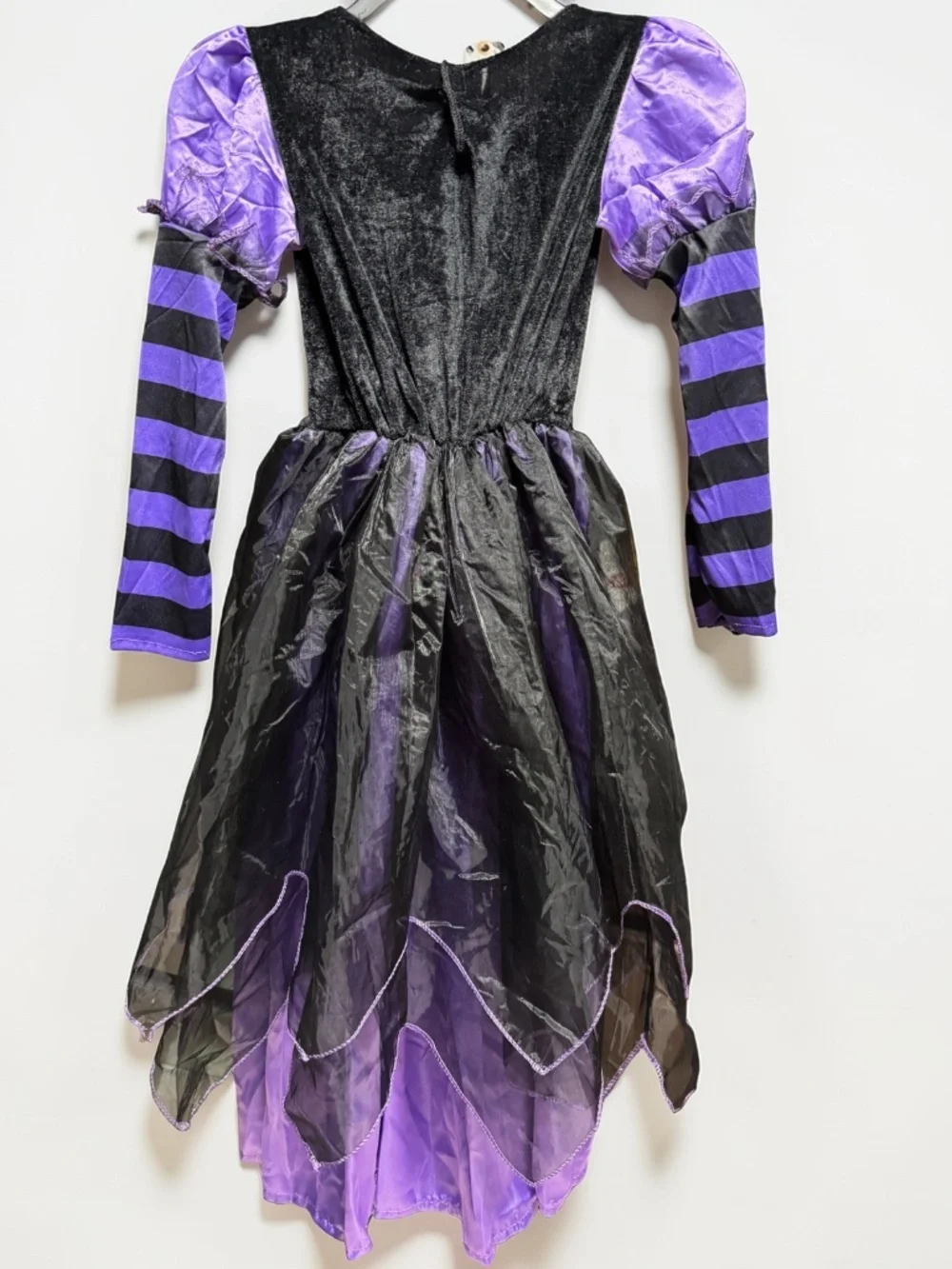 Girls Witch Costume Dress Purple Black Halloween Costume Kids Size 8 9 Spooky